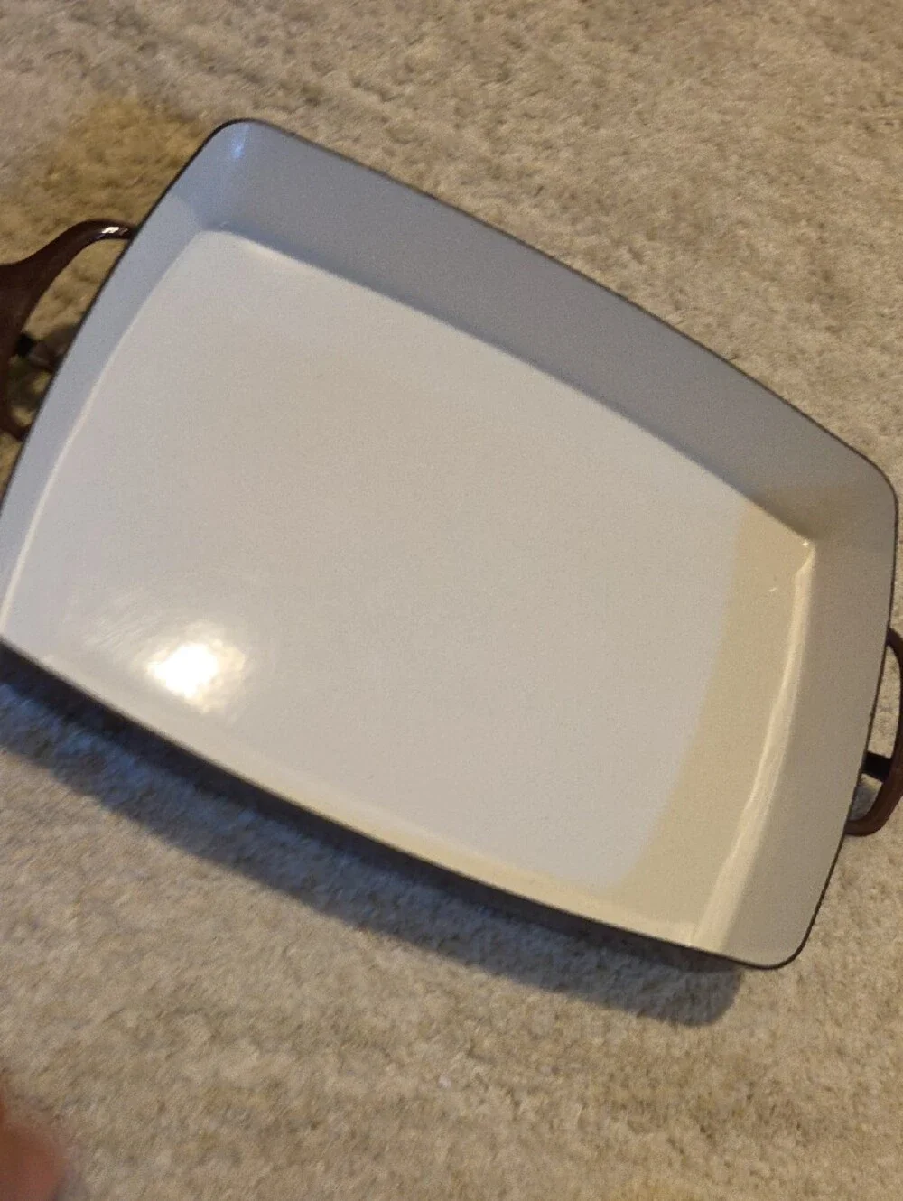 Vintage Dansk Kobenstyle  Large baking dish in a brown enamel